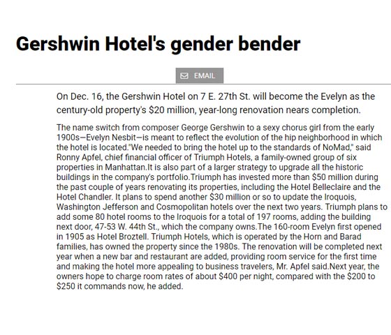 Gershwin Hotel's Gender Bender